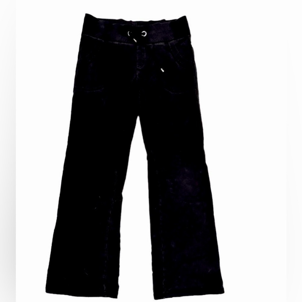 low rise flare black sweatpants